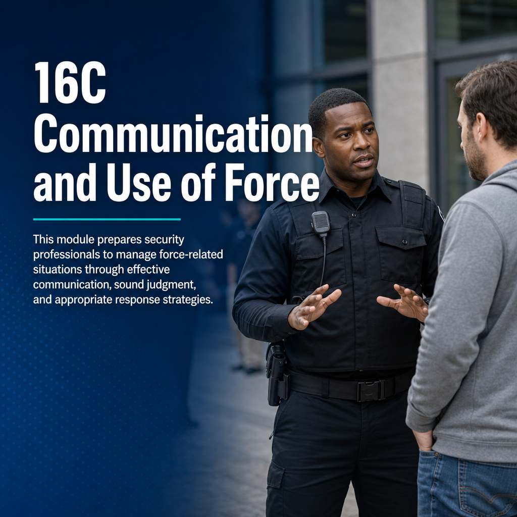 16C Communication and Use of Force