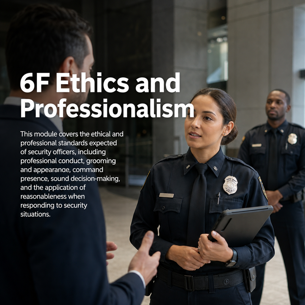 6F Ethics and Professionalism