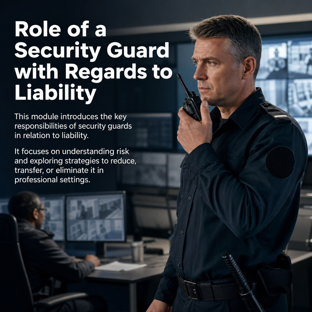 9A Role of a Security Guard with Regards to Liability