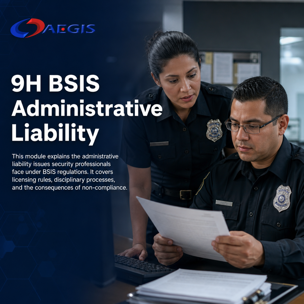 9H BSIS Administrative Liability