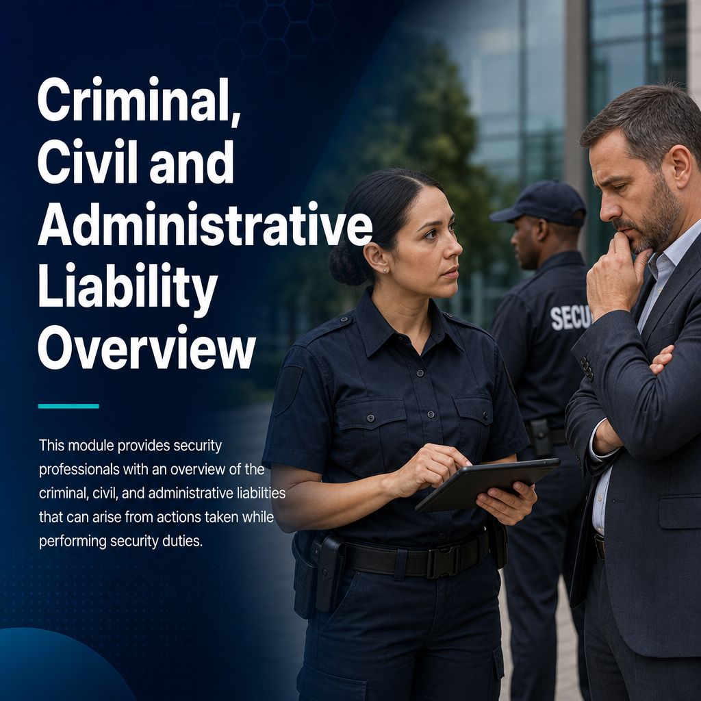 29C Criminal, Civil and Administrative Liability Overview