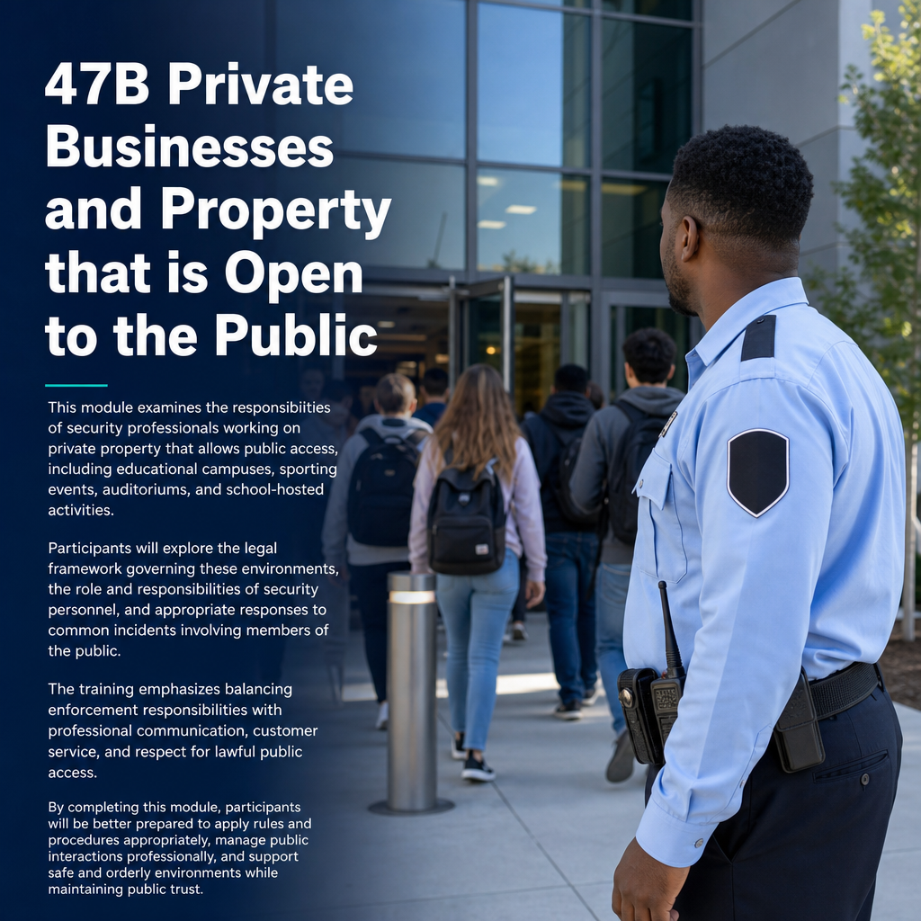 47B Private Businesses and Property that is Open to the Public
