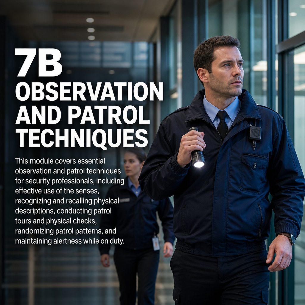 7B Observation and Patrol Techniques