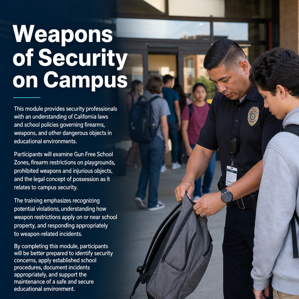 45E Weapons of Security on Campus