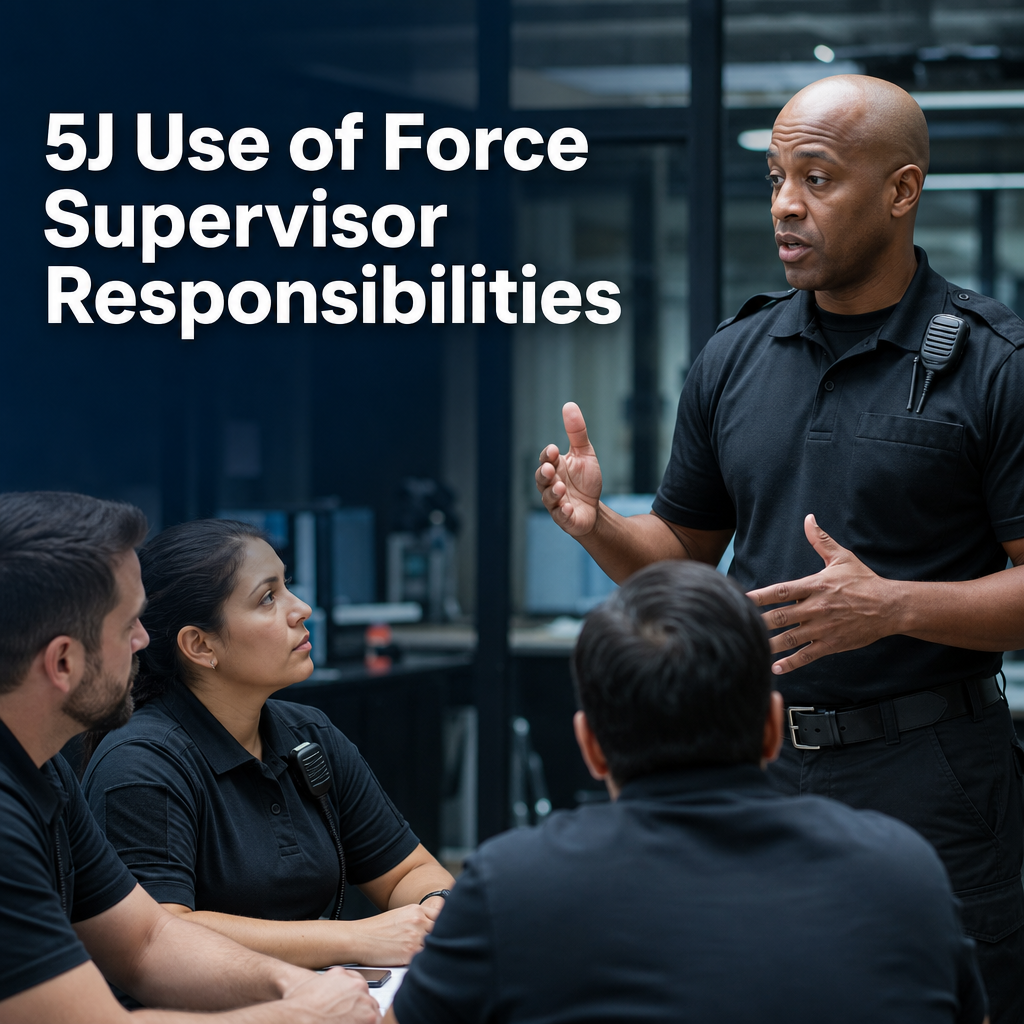 5J Use of Force Supervisor Responsibilities