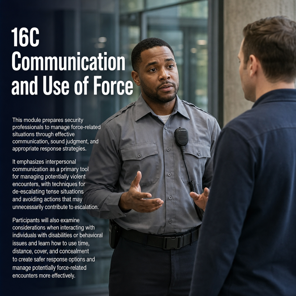 16C Communication and Use of Force