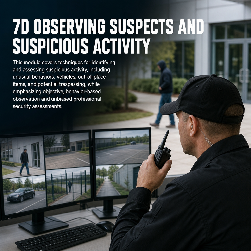 7D Observing Suspects and Suspicious Activity