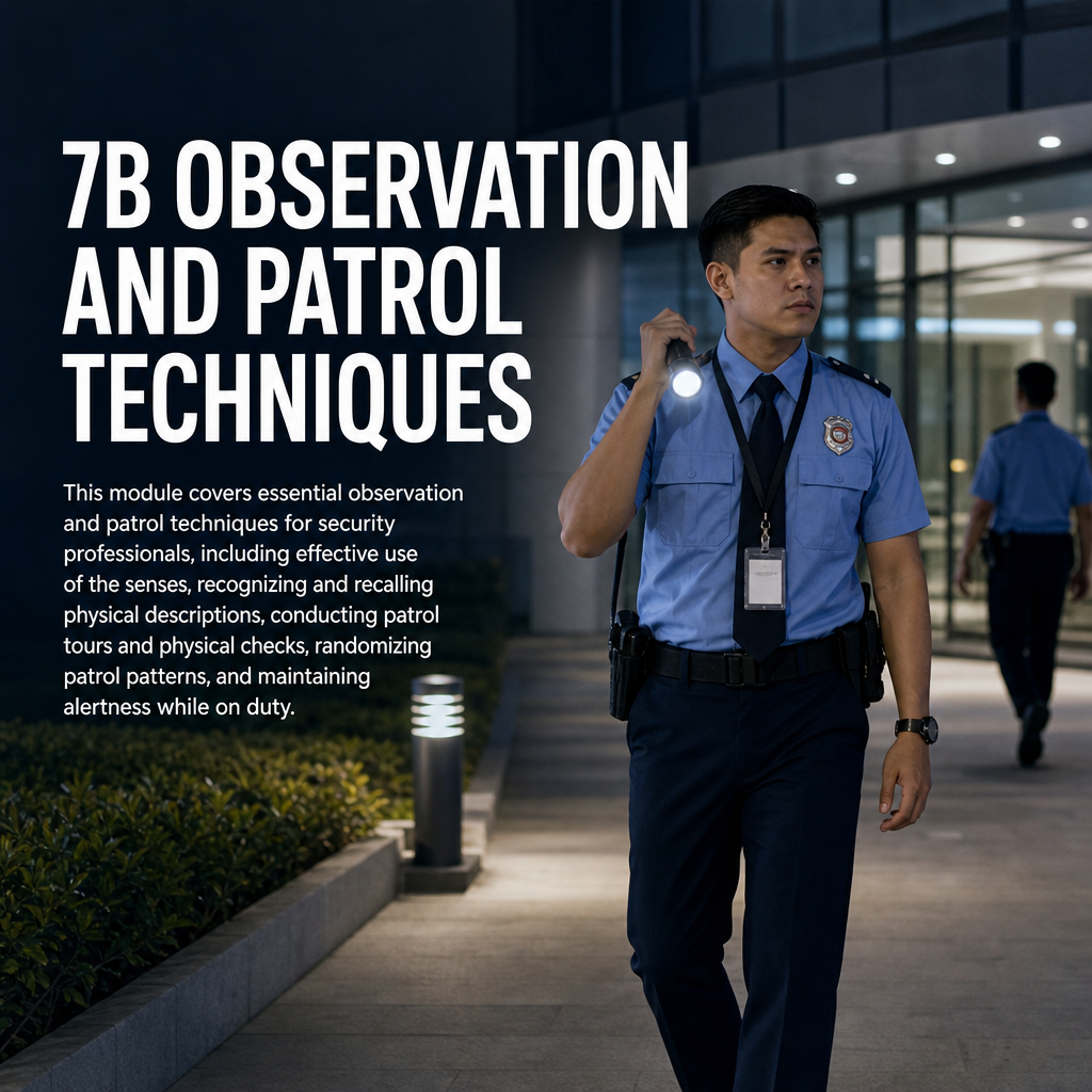 7B Observation and Patrol Techniques